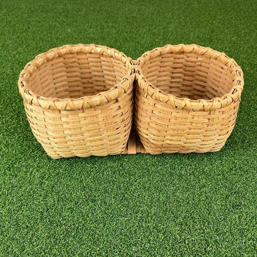 Vintage Hancock Double Woven Peanut Basket